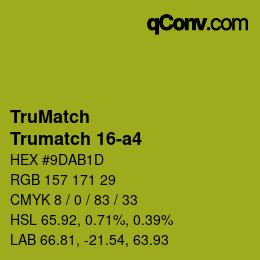 Code couleur: TruMatch - Trumatch 16-a4 | qconv.com