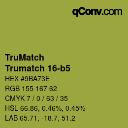 Farbcode: TruMatch - Trumatch 16-b5 | qconv.com
