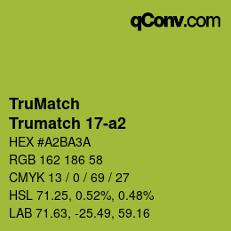 Farbcode: TruMatch - Trumatch 17-a2 | qconv.com