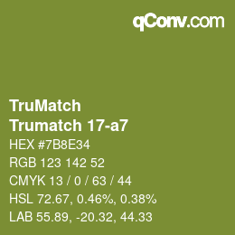 Color code: TruMatch - Trumatch 17-a7 | qconv.com