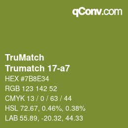 Código de color: TruMatch - Trumatch 17-a7 | qconv.com