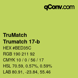 Código de color: TruMatch - Trumatch 17-b | qconv.com