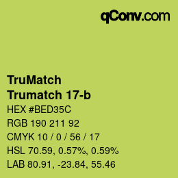 Code couleur: TruMatch - Trumatch 17-b | qconv.com