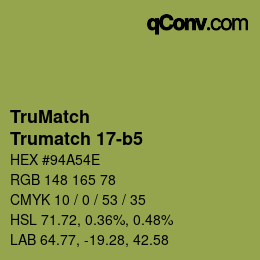 Farbcode: TruMatch - Trumatch 17-b5 | qconv.com