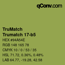 Código de color: TruMatch - Trumatch 17-b5 | qconv.com
