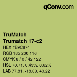 Código de color: TruMatch - Trumatch 17-c2 | qconv.com