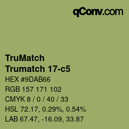 Code couleur: TruMatch - Trumatch 17-c5 | qconv.com