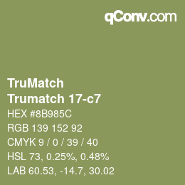 Color code: TruMatch - Trumatch 17-c7 | qconv.com