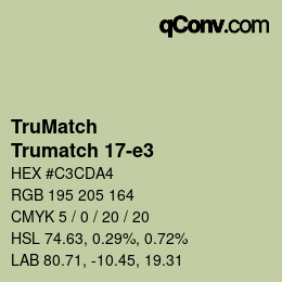 Color code: TruMatch - Trumatch 17-e3 | qconv.com