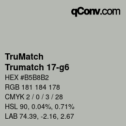 Farbcode: TruMatch - Trumatch 17-g6 | qconv.com