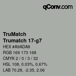 Farbcode: TruMatch - Trumatch 17-g7 | qconv.com