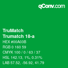 Farbcode: TruMatch - Trumatch 18-a | qconv.com