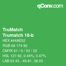 Farbcode: TruMatch - Trumatch 18-b | qconv.com