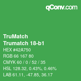 Código de color: TruMatch - Trumatch 18-b1 | qconv.com