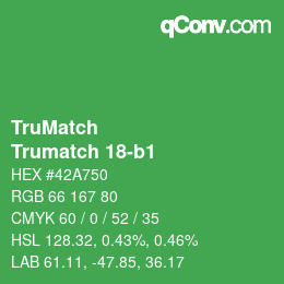 Código de color: TruMatch - Trumatch 18-b1 | qconv.com