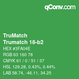Código de color: TruMatch - Trumatch 18-b2 | qconv.com
