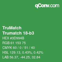 Código de color: TruMatch - Trumatch 18-b3 | qconv.com