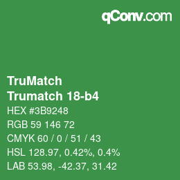 Código de color: TruMatch - Trumatch 18-b4 | qconv.com