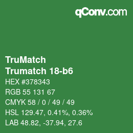 Color code: TruMatch - Trumatch 18-b6 | qconv.com