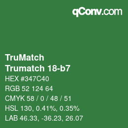 Color code: TruMatch - Trumatch 18-b7 | qconv.com