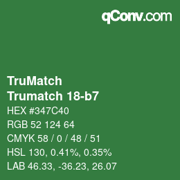 Code couleur: TruMatch - Trumatch 18-b7 | qconv.com