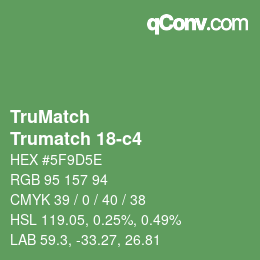 Código de color: TruMatch - Trumatch 18-c4 | qconv.com