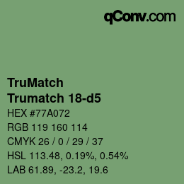 Código de color: TruMatch - Trumatch 18-d5 | qconv.com