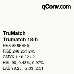 Farbcode: TruMatch - Trumatch 18-h | qconv.com
