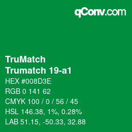 Code couleur: TruMatch - Trumatch 19-a1 | qconv.com