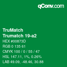 Code couleur: TruMatch - Trumatch 19-a2 | qconv.com