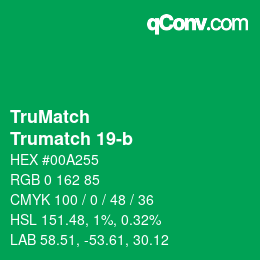 Code couleur: TruMatch - Trumatch 19-b | qconv.com