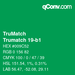 Code couleur: TruMatch - Trumatch 19-b1 | qconv.com