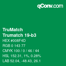 Color code: TruMatch - Trumatch 19-b3 | qconv.com