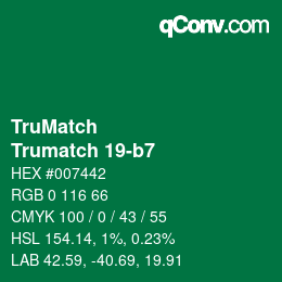 Color code: TruMatch - Trumatch 19-b7 | qconv.com