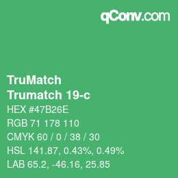 Color code: TruMatch - Trumatch 19-c | qconv.com