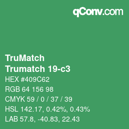 Code couleur: TruMatch - Trumatch 19-c3 | qconv.com