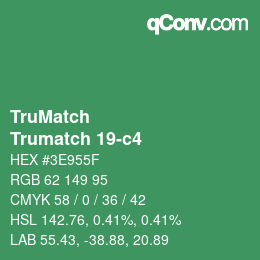 Color code: TruMatch - Trumatch 19-c4 | qconv.com