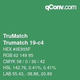 Code couleur: TruMatch - Trumatch 19-c4 | qconv.com