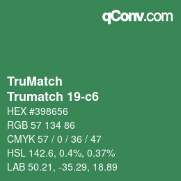 Code couleur: TruMatch - Trumatch 19-c6 | qconv.com