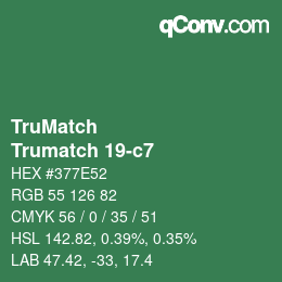 Code couleur: TruMatch - Trumatch 19-c7 | qconv.com