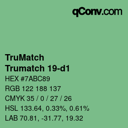 Color code: TruMatch - Trumatch 19-d1 | qconv.com