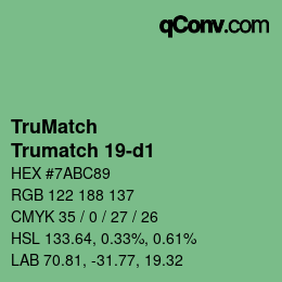 Código de color: TruMatch - Trumatch 19-d1 | qconv.com