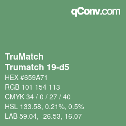 Código de color: TruMatch - Trumatch 19-d5 | qconv.com
