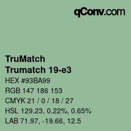 Code couleur: TruMatch - Trumatch 19-e3 | qconv.com