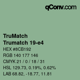 Color code: TruMatch - Trumatch 19-e4 | qconv.com