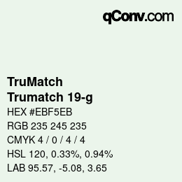 Farbcode: TruMatch - Trumatch 19-g | qconv.com