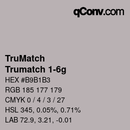 Code couleur: TruMatch - Trumatch 1-6g | qconv.com