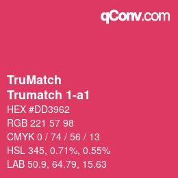 Code couleur: TruMatch - Trumatch 1-a1 | qconv.com