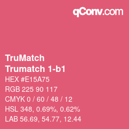 Código de color: TruMatch - Trumatch 1-b1 | qconv.com