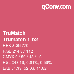 Farbcode: TruMatch - Trumatch 1-b2 | qconv.com